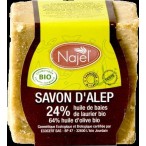 SAVON D'ALEP 24% HUILE DE BAIES DE LAURIER CERTIFIE BIO